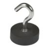 Suki Topfmagnet Neodym mit Schraubhaken M5 Ø 28 x 38 mm, gummiert, silber-schwarz