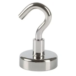 Suki Topfmagnet Neodym mit Schraubhaken M5 Ø 25 x 40 mm, silber