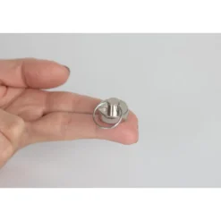 Suki Topfmagnet Neodym Ø 20 mm, mit Schlüsselring Ø 20 mm, silber