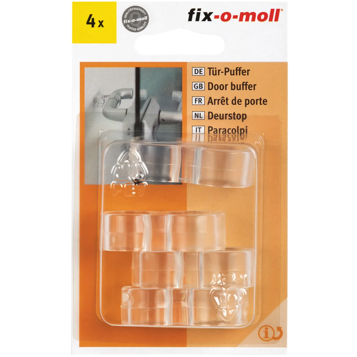 Suki Türklinkenpuffer transparent 4 Stück 4 Stück