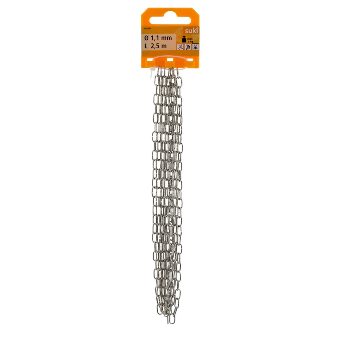 Suki Uhrkette vernickelt 1,1 mm 2,5m