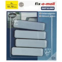 Suki Universalgleiter Easy Glider klebend 7 x 1,9 cm grau 4 Stück