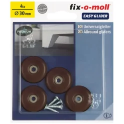 Suki Universalgleiter Easy Glider mit Schraube Durchmesser 3 cm braun 4 Stück