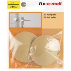 Suki Wandpuffer-Set mit Schrauben klebend 6 cm beige 2 Stück