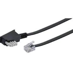 Telefon-Anschlussleitung 10m sw