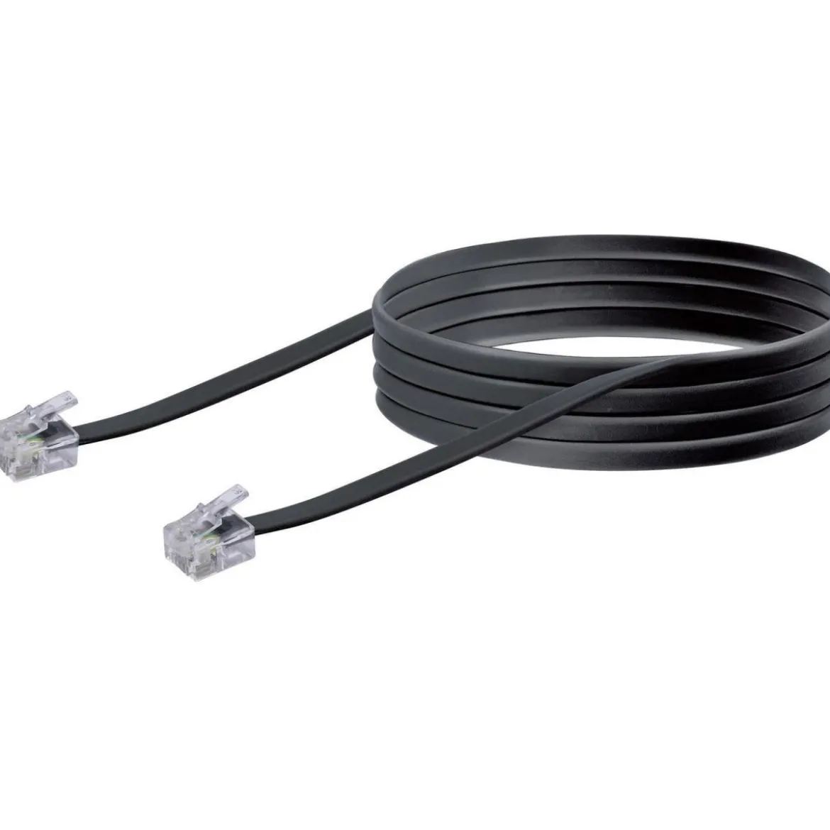 Telefon-Anschlussleitung 6m sw