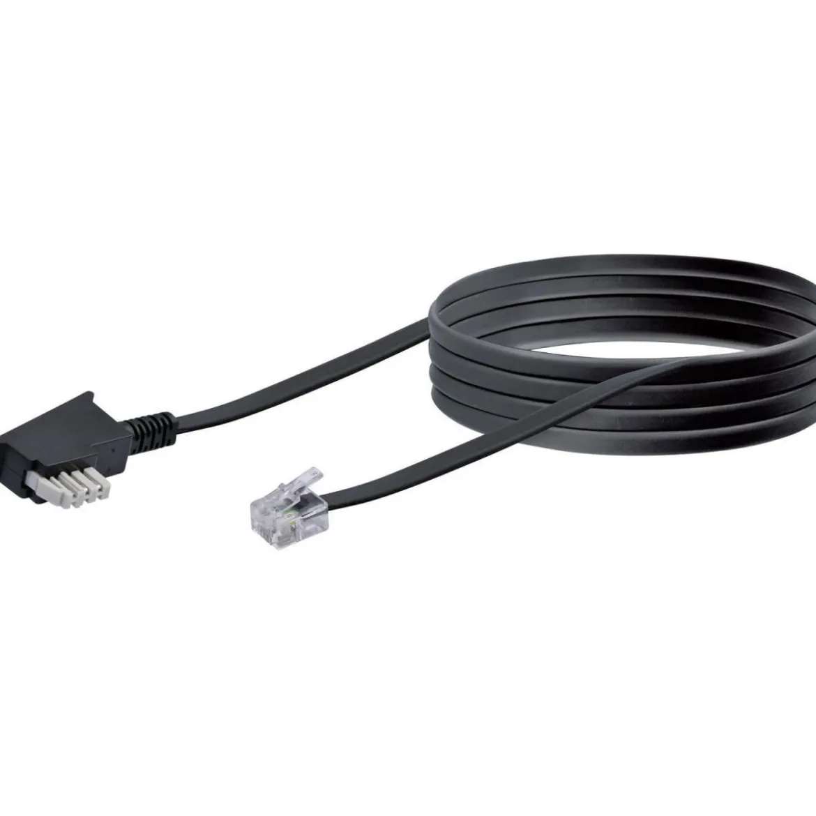 Telefon-Anschlussleitung 6m sw
