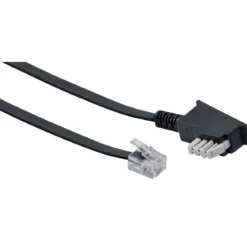 Telefon-Anschlussleitung 6m sw