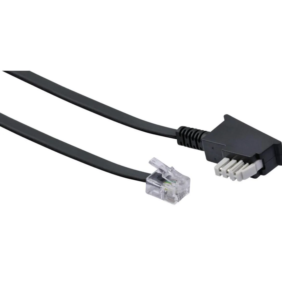 Telefon-Anschlussleitung 6m sw