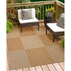 Teppich Arizona 160x230cm kariert beigebraun 972-10