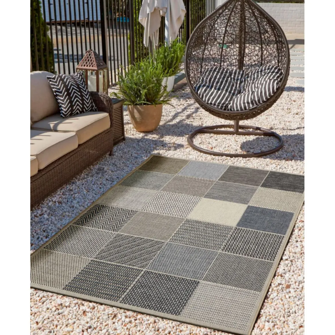 Teppich Clyde 160x230cm beige-blau