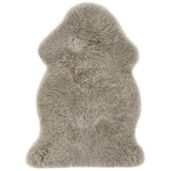 Teppich Schaffell ca 60 x 85 cm Taupe