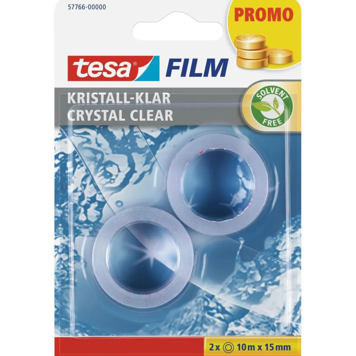 Tesa film kristallklar 2 Rollen 10 m x 15 mm
