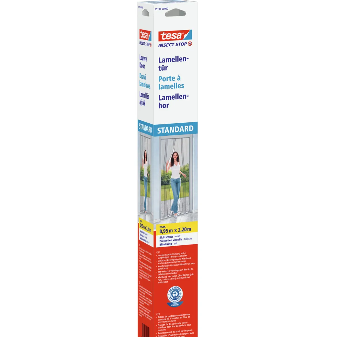 tesa Fliegengitter Lamellentuer, weiss2,20 x 0,95m