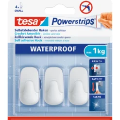 Tesa Haken Powerstrips Waterproof Small