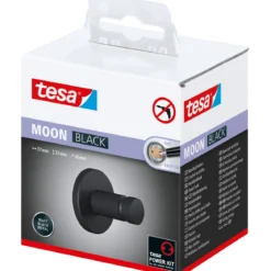 Tesa Handtuchhaken Moon mattschwarz
