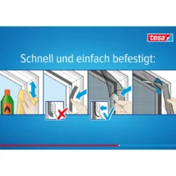 Tesa IS Pollen- & Insektengitter für Fenster, anthrazit, 1,3x1,5m