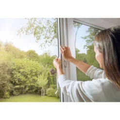 Tesa IS Pollen- & Insektengitter für bodentiefe Fenster, anthrazit, 1,2x2,4m