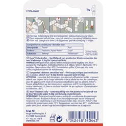 Tesa Klebestreifen für Tapete und Putz 9 Stück Traglast 9 x 0,5 kg