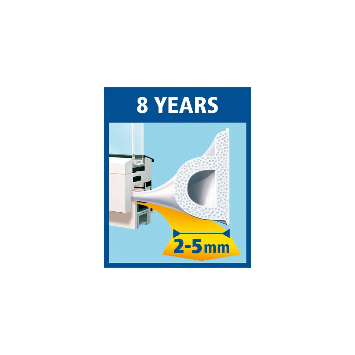 Tesa moll P-Profil 6mx9 mm 2-5 mm Large Braun