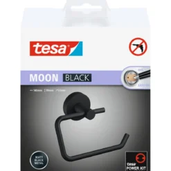 Tesa Papierrollenhalter Moon mattschwarz