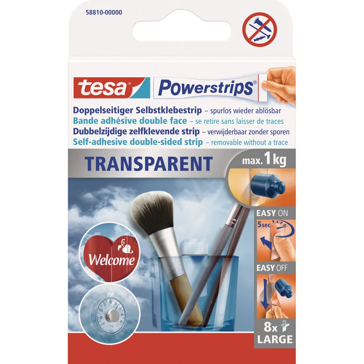 Tesa Powerstrips transparent Strips