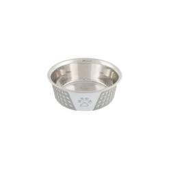 TrixieNapf Edelstahl Silikon weiß/gr 0,75l/17 cm