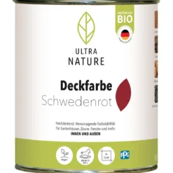 Ultra Nature Deckfarbe Schwedenrot 0,75 L