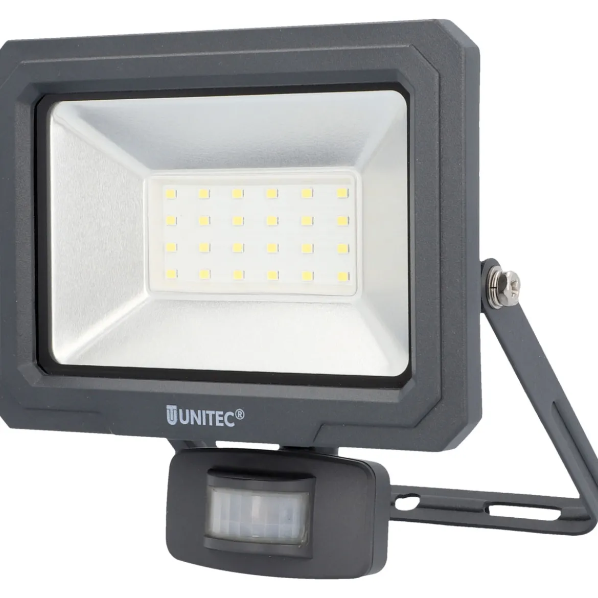 Unitec LED Wandstrahler mit Bewegungsmelder 30W 2400lm anthrazit