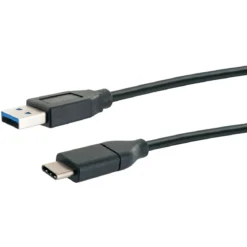 USB 3.1 Adapterkabel C St. - USB 3.0 ASt. 1m sw
