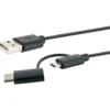 USB 3.1 A-kabel C St./2.0 Micro B St -2.0 A St. 1m sw