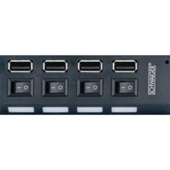 USB 2.0 HUB 4fach schwarz