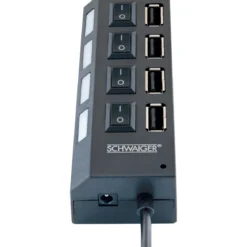 USB 2.0 HUB 4fach schwarz