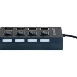 USB 2.0 HUB 4fach schwarz