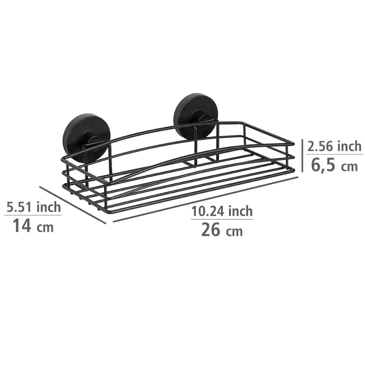 Vacuum-Loc Wandablage schwarz