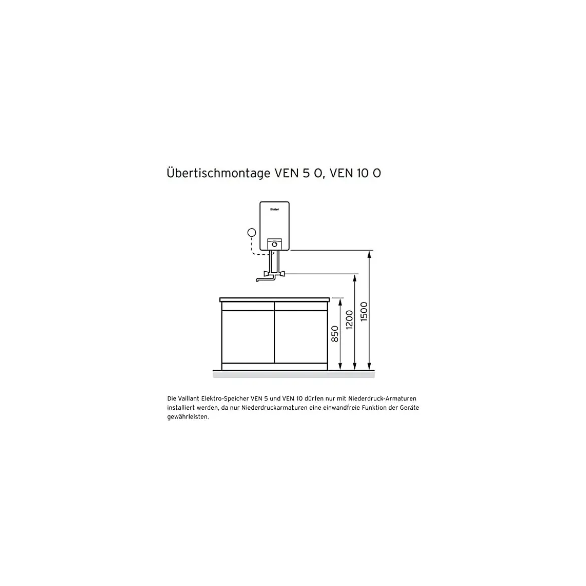 Vaillant Uebertischspeicher 5 LiterVEN5/7O