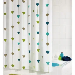 ValblueDuschvorhang Folie ca 180 x 200 cm Lilia multicolor