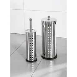 Valblue Ersatzrollenhalter und WC-Bürstengarnitur silber