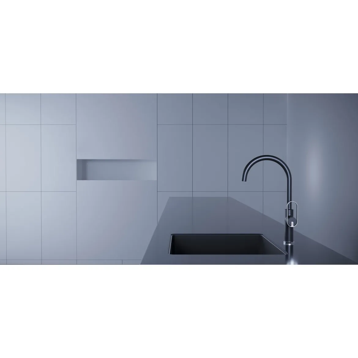 Valblue Spültischarmatur Milano chrom schwarz