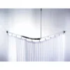 Valblue Universal-Vorhangschiene Bruck, ca. 90x90x90 cm, Farbe: Chromfarben glänzend