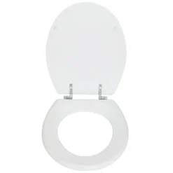 Valblue WC-Sitz Easy 2.0 weiss, MDF-Holzkern, Metallscharniere verchromt