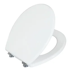 Valblue WC-Sitz Easy 2.0 weiss, MDF-Holzkern, Metallscharniere verchromt