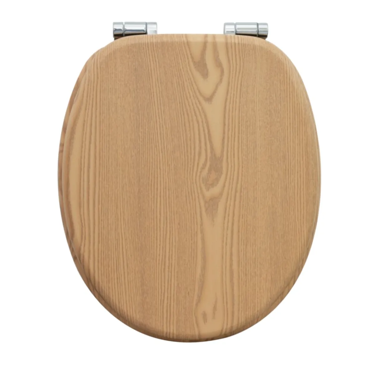 Valblue WC-Sitz Oak NB MDF-Holzkern, Absenkautomatik, Metallscharniere verchromt