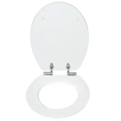 Valblue WC-Sitz Wood MDF-Holzkern Absenkautomatik Metallscharniere verchromt