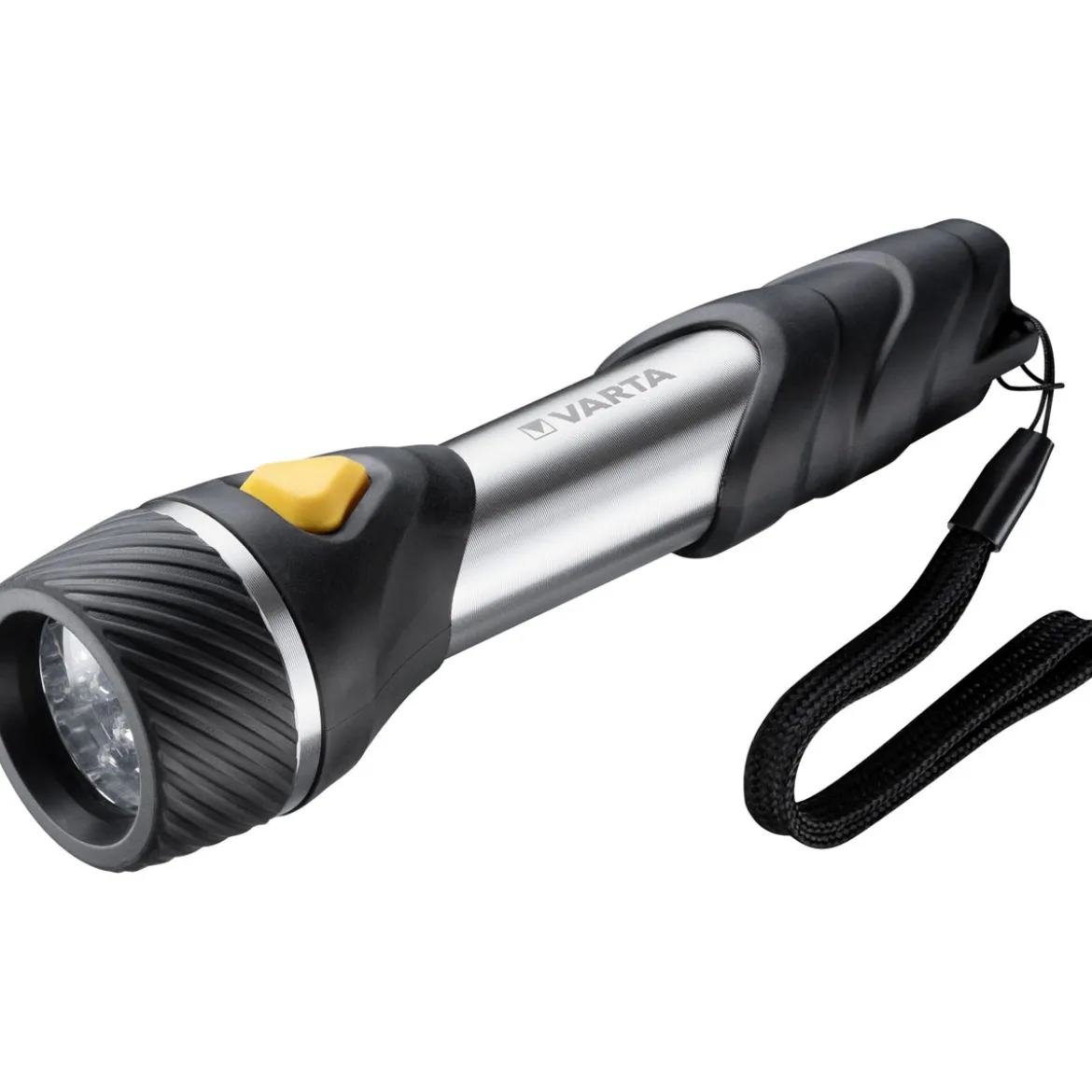Varta LED-Taschenlampe Day Light Multi LED F20 mit Batterien schwarz