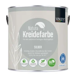 VincentNatura Kreidefarbe Silber matt 2,5 L