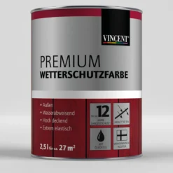 Vincent Premium Wetterschutzfarbe Moosgrün 2,5 L