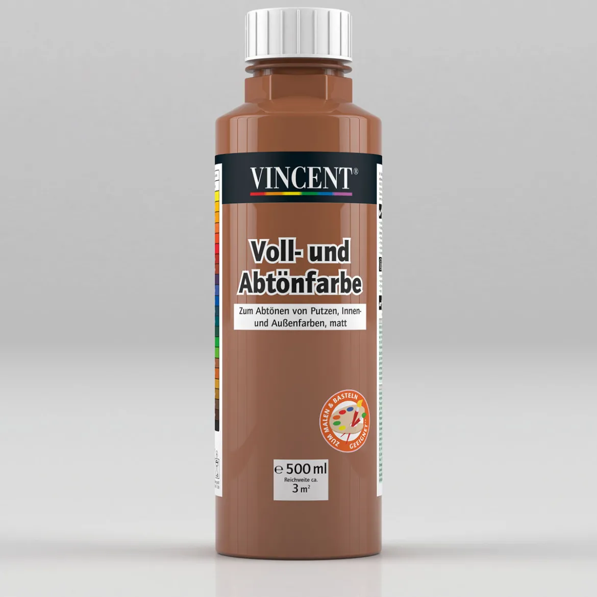 Vincent Voll- und Abtönfarbe kupferbraun 0,5 L