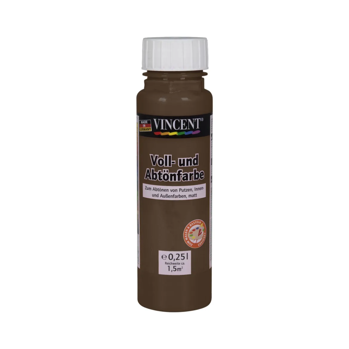 Vincent Voll- und Abtönfarbe oxidbraun 0,25 L