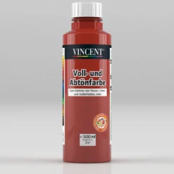Vincent Voll- und Abtönfarbe zinnoberrot 0,5 L